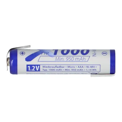 Image de XCell AAA Micro accu Ni-MH 1,2V 1000 mAh Z patte à souder
