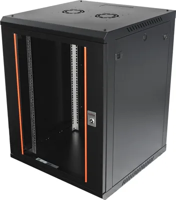 Image de ROLINE 26.21.0292, armoire murale, 15U, 80 kg, Rails, 22 kg, Noir