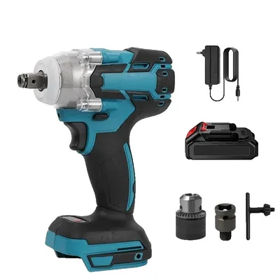 Obrázek produktu pro Elektrický rázový utahovák, krouticí moment 520 N-m, bezkartáčový motor, 1 baterie 1 nabití