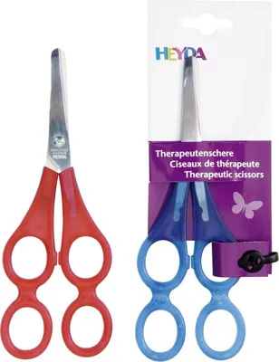 Produktbild von Therapeutenschere 17cm rund farbig sortiert Packung mit 3 Stück