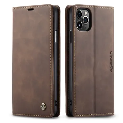 Obrázek produktu pro iPhone 11 Pro Pouzdro, RetroPolyuretanKožené Pouzdro, Kapsy na Karty, Magnetické Uzavírání, Pouzdro s Funkcí Stojánku pro iPhone 11 Pro Káva