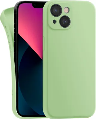 Produktbild von Hülle für Apple iPhone 13 Mini - Handyhülle mit Kameraschutz Cover aus Silikon in Grün