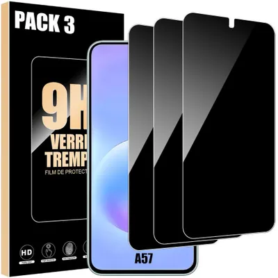 Image de 3 Vitre Protection Verre Trempé pour Samsung Galaxy A57 5G - Anti-espion Anti-Rayures 9H
