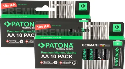 Produktbild von PATONA Premium 20x AA Batterien (2x10er) Pack 1,5V Alkaline