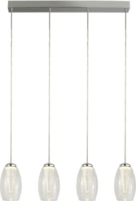 Produktbild von LED Hängelampe Metall H: max. 150 cm Chrom länglich warmweißes Licht 3000 K 1573 lm Modern Hängeleuchte
