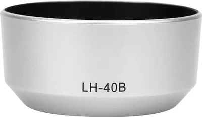 Obrázek produktu pro LH-40B Kvalitní přenosná plastová sluneční clona pro objektiv Olympus M.zuiko 45 mm F1,8 (stříbrná)