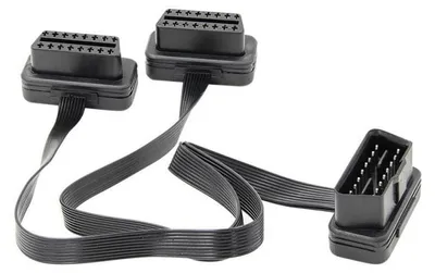 Produktbild von Techstar®-Verlängerungskabel, 2-in-1-Autoadapter für OBD2 16-Pin, 30 cm