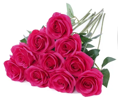 Image de Roses artificielles - 10 pièces de fleurs en soie - Décoration pour la maison et les événements