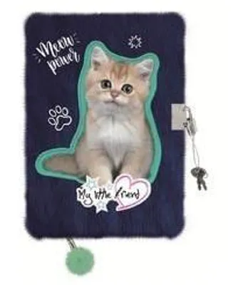 Image de Agenda à cadenas A5/96K poilu Kitty Party