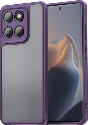 Immagine prodotto di Custodia per Motorola Edge 60 Fusion, retro traslucido opaco con protezione della fotocamera, custodia protettiva antiurto Viola