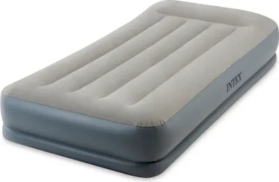 An inflatable mattress on a white background.