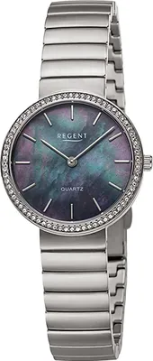Produktbild von Regent Damen Uhr Metall Armbanduhr Metallarmband Analog silber D2URF1504
