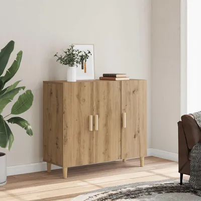 Immagine prodotto di vidaXL Credenza Artisan in rovere 90x34x80 cm Materiale a base di legno