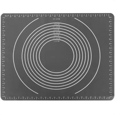 Image de com-four® Tapis de cuisson en silicone - alternative durable au papier sulfurisé - parfait pour la cuisson des biscuits, du pain et des pizzas - tapis de cuisson antidérapant pour le four