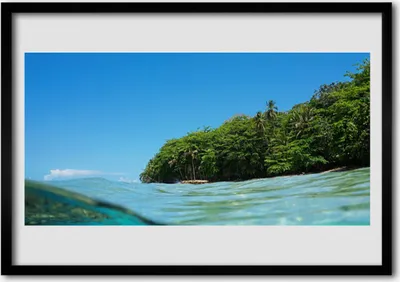 Produktbild von Bild 100x70 MDF-Rahmen Wandkunst Sea-Baum-Landschaft