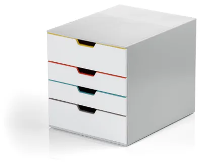 Zdjęcie produktu dla DURABLE Pojemnik z szufladami VARICOLOR® MIX 4, Wielokolorowy, 762427