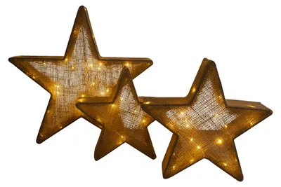 Produktbild von Weihnachtssterne Beleuchtet Außen 3er Set Weihnachtsbeleuchtung Sterne 5273614
