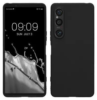 Produktbild von kwmobile Handyhülle für Sony Xperia 1 VI Hülle - TPU Case - Kabelloses Laden - Schutzhülle Cover in Schwarz