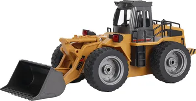 Immagine prodotto di Pala gommata escavatore telecomandato, 1:18 con 2,4 GHz RC escavatore veicolo cantiere, pala girevole pala gommata sabbiera giocattolo, giocattolo per bambini da 8 9 10 11 12 anni ragazzi 1520
