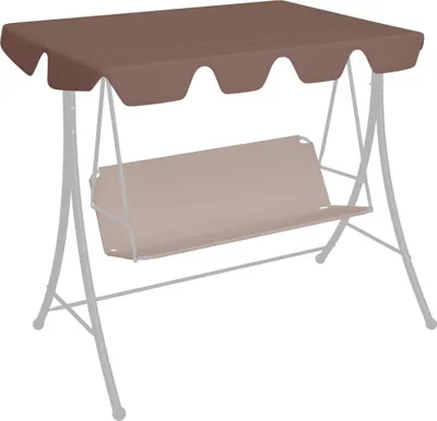 Obrázek produktu pro The Living Store Náhradní stříška pro hollywoodskou houpačku hnědá 150/130x70/105 cm