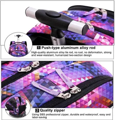 Produktbild von Famanu Trolley-Rucksack mit Rollen - Grau, One-Size