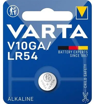 Obrázok produktu pre Gombíková batéria, V10GA / LR1130 / LR54 / 189, 1 ks, VARTA