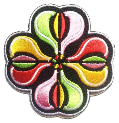 Produktbild von Blume - Aufnäher, Bügelbild, Aufbügler, Applikationen, Patches, Flicken, Zum Aufbügeln, Größe: 7.3 x 7.3 cm