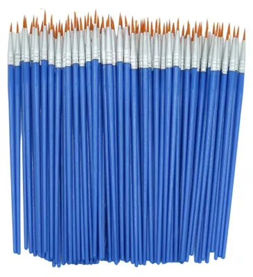 100 Nylon-Pinsel-Set für Acryl, Öl, Aquarell & Details
