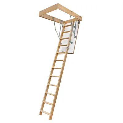 Produktbild von 4Step Bodentreppe Holz 120x70cm, Massivholz, bis 280cm Raumhöhe, 150kg