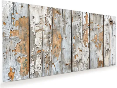 Produktbild von Glasbild 60x30cm in XXL für Wohnzimmer, Schlafzimmer Motiv Verwittertes Holz