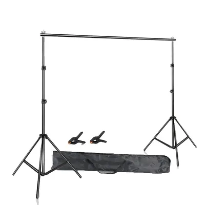 Produktbild von Fotografie Hintergrundständer, verstellbares Unterstützungssystem, robuste Konstruktion, 2MX2M Clip zufällig-d, Kein sandbag-b