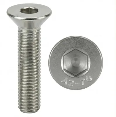 Produktbild von Schrauben M5 x 8 mm, 50 Stück, Edelstahl A2-70, Senkkopf, für Montage