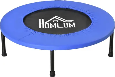 Produktbild von Fitness Trampolin - Mini-Trampolin - Ø 81 cm - 28 Federn - Schutzrand - bis 100 kg - Blau