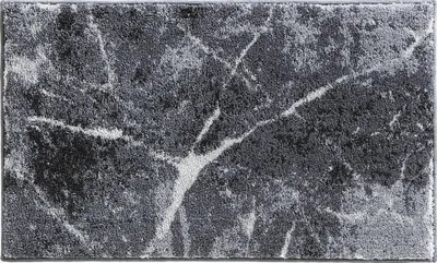 Produktbild von Badematte, Badteppich, Badvorleger rutschhemmend Marmor grau Größe 70x120 cm - sehr saugfähig, schnelltrocknend, für Fußbodenheizung geeignet (weitere Größen)