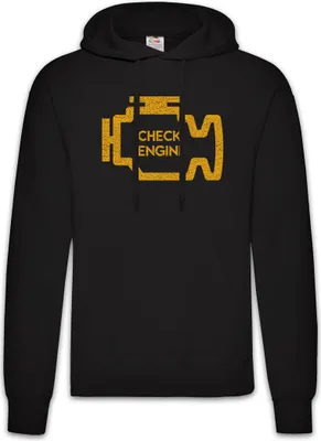 Produktbild von Urban Backwoods Check Engine, Herren Hoodie, Farbe: Schwarz, Größe: XL