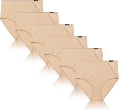 Immagine prodotto di Slip Damen, confezione da 6, modello Maxi, colore beige, con cotone, marca Atlantic