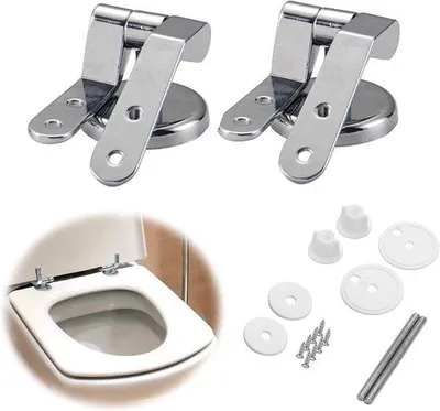 Obrázek produktu pro Nerezová WC panty, 2dílné, univerzální montáž