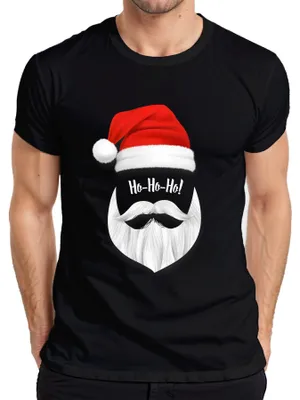 Immagine prodotto di Maglietta da uomo Ho Ho Ho Father Christmas Santa - Regalo di Natale, Nero, XL