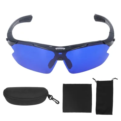 Image de Lunettes de recherche de balles de golf - Lunettes de soleil polarisées de sport avec verres bleus - Idéales pour les activités de golf en plein air et pour la recherche de balles de golf