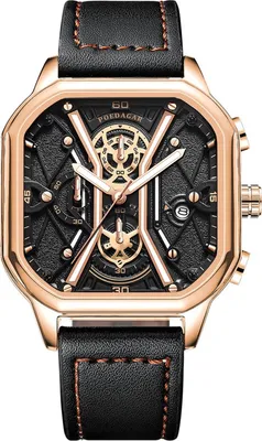 Produktbild von POEDAGAR GE-35016 Uhr - Schwarz / Gold / Rosa KP35016