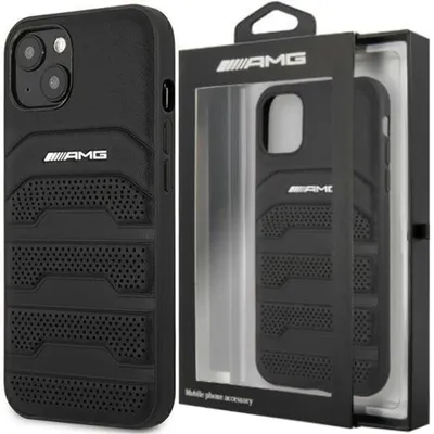 Produktbild von Etui Amg Leder Geprägte Linien Tun Iphone 15 Plus - Czarne