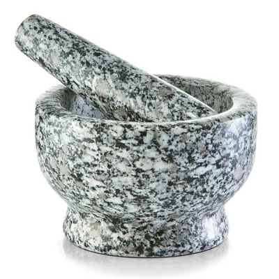 Produktbild von Zeller Mörser & Stößel-Set, Granit, grau Ø13x8