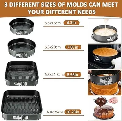 Produktbild von Famanu Backformen Set 4-teilig - Rund und Quadrat
