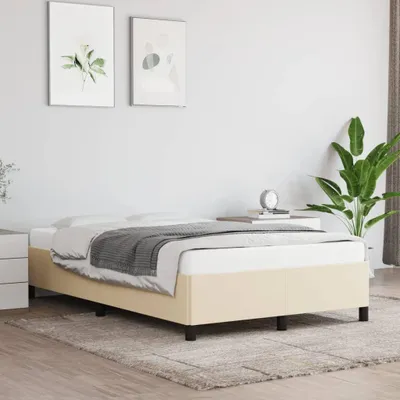Obrázek produktu pro Rám postele bez matrace krémový 120x190 cm látka