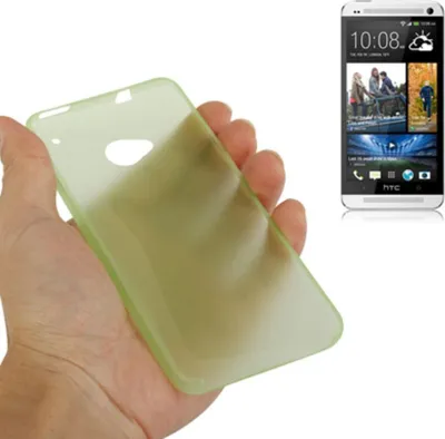 Produktbild von Schutzhülle Case Ultra Dünn 0,3mm für Handy HTC One M7 Grün Transparent