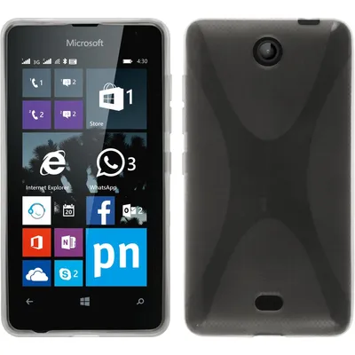 Produktbild von PhoneNatic Case kompatibel mit Microsoft Lumia 430 Dual - clear Silikon Hülle X-Style + 2 Schutzfolien