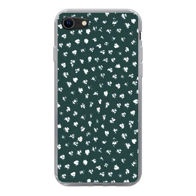 Produktbild von MuchoWow® Handyhülle Schutzhülle Hülle für iPhone 8 Polka dots - Weiß - Grün Silikon Softcase Handy Hülle - Schutzhaube
