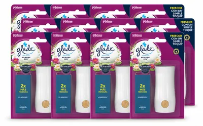 Imagen del producto de 12 difusores Glade Touch & Fresh, aroma Relaxing Zen, 10 ml - Paquete ahorro - 12 unidades