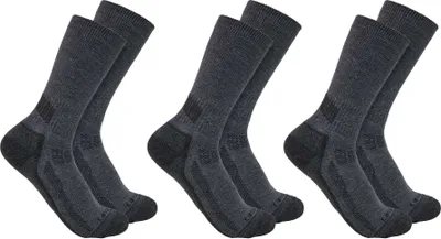 Produktbild von Carhartt FORCE MIDWEIGHT CREW SOCK 3 PACK SC4223M, Farbe:charcoal, Größe:LRG
