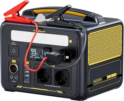 Image de Centrale électrique portable - Accugenerator - Alimentation pour camping - Batterie de démarrage pour voiture - 299 Wh, 600 W - Noir